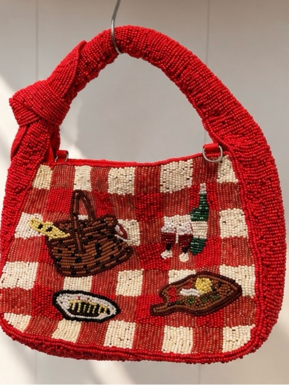 SOL and MER Handcrafted Beaded Picnic Shoulder Bag